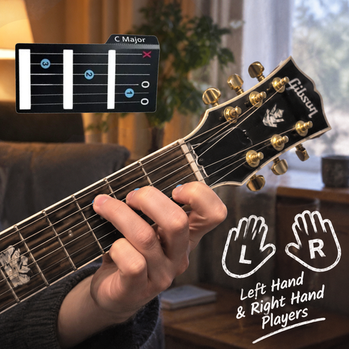 🎸 Master Chords Fast: 15 Guitar Learning Cards for Left and Right-Handed Beginners ✨