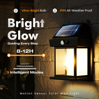 💡Solar Wall Light with Motion Sensor – Weatherproof, Auto On/Off, Easy Install for Garden & Pathway 🌟
