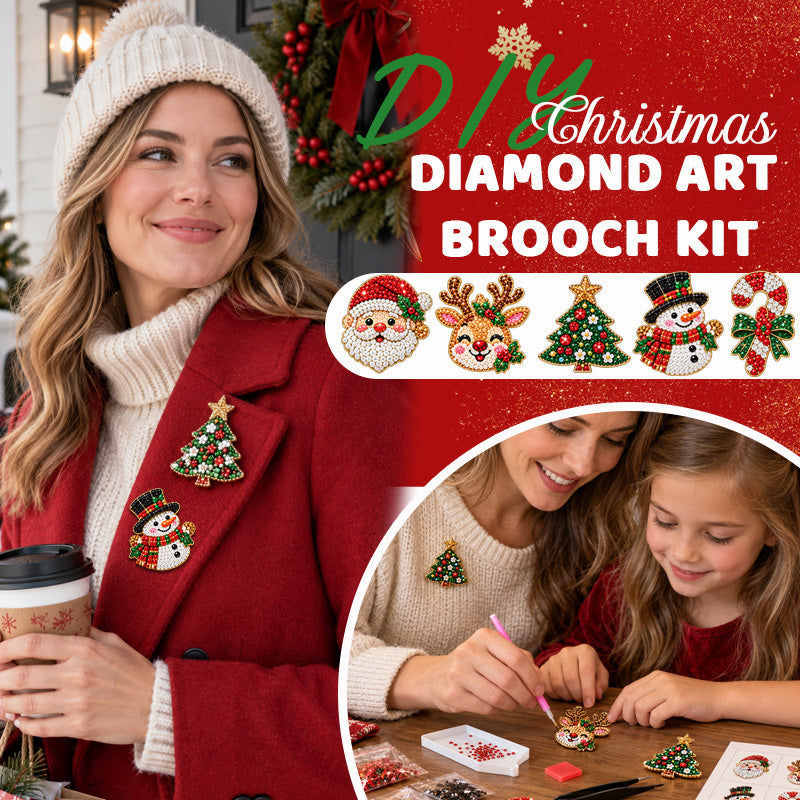 ✨🎄 DIY Holiday Brooch Kit – Create Your Own Sparkling Christmas Jewelry 💎🎁