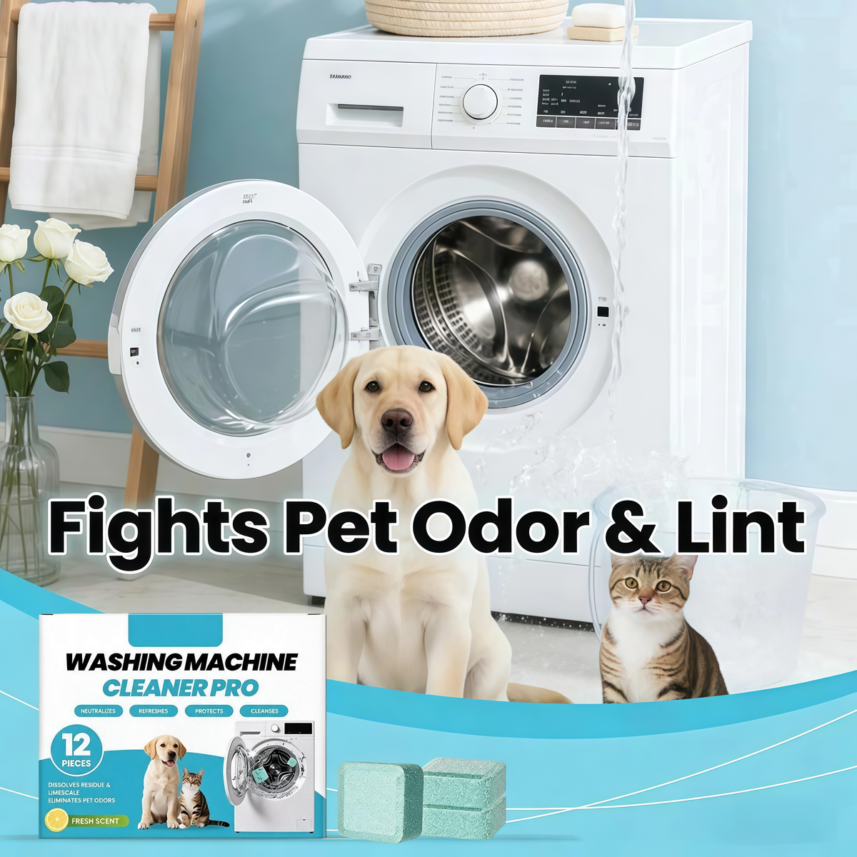 Deep-Clean Washer Refresh Tablets 🫧 Odor & Residue Remover