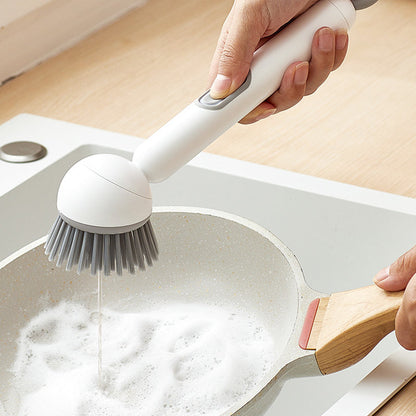 Rotating Dish Cleaning Brush 🧽 – Long Handle with Soap Dispenser