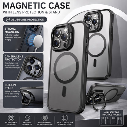 📱🧲 Magnetic Phone Case – Camera Protection, Built-In Stand & Everyday Convenience