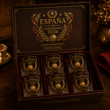 🏆España Champions Legacy Whiskey Decanter Set – Commemorative Football Collector Gift