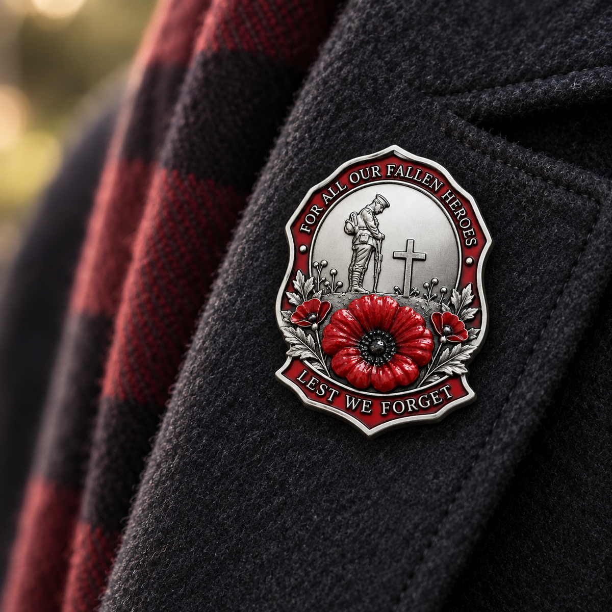 ❤️ Limited Edition Red Poppy Memorial Brooch Honoring Our Fallen Heroes