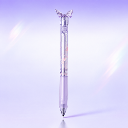🦋 Butterfly Retractable Gel Pen – 0.5mm Smooth Black Ink | Single or 5-Color Set