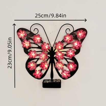 🔥 Selling Fast——Solar Metal Butterfly Wall Lights Outdoor Decor🦋