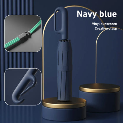 StormReady Compact Auto-Fold Umbrella ☔ Windproof, Water-Repellent Design with Clip-On Loop