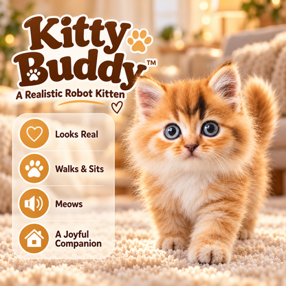 🎄49% OFF🐱🐾 Golden Buddy™  🎄49% OFF🐱🐾 Golden Buddy™  Realistic Robot Kitty – Interactive Walking & Meowing Companion