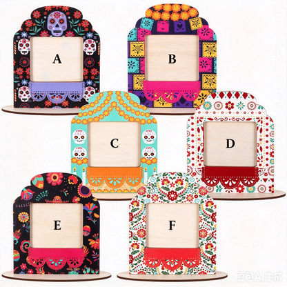 Marco decorativo para fotos del Día de los Muertos💀Day of the Dead Decorative Photo Frame