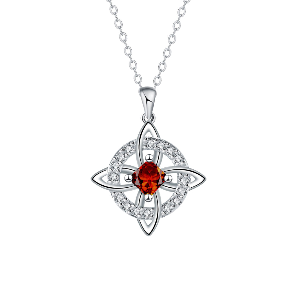 Mystical Birthstone Witches Knot Necklace – Natural Crystal🔮💞Protect Your Loved Ones