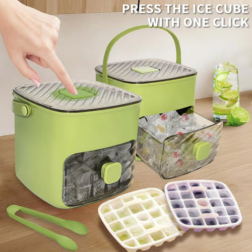 🧊✨ Stackable Ice Cube Tray with Storage Bin – Freeze, Store & Serve with Less Mess