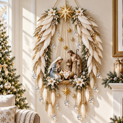 ✝️ Angel Wings of Faith – Lighted Nativity Christmas Decor