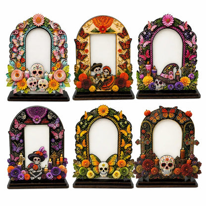 Día de Muertos Memorial Photo Frames – 6 Wooden Designs