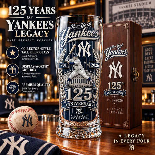 🎉🏆 Let’s Go Tribe! 125th Anniversary Commemorative Pint Glass🎁