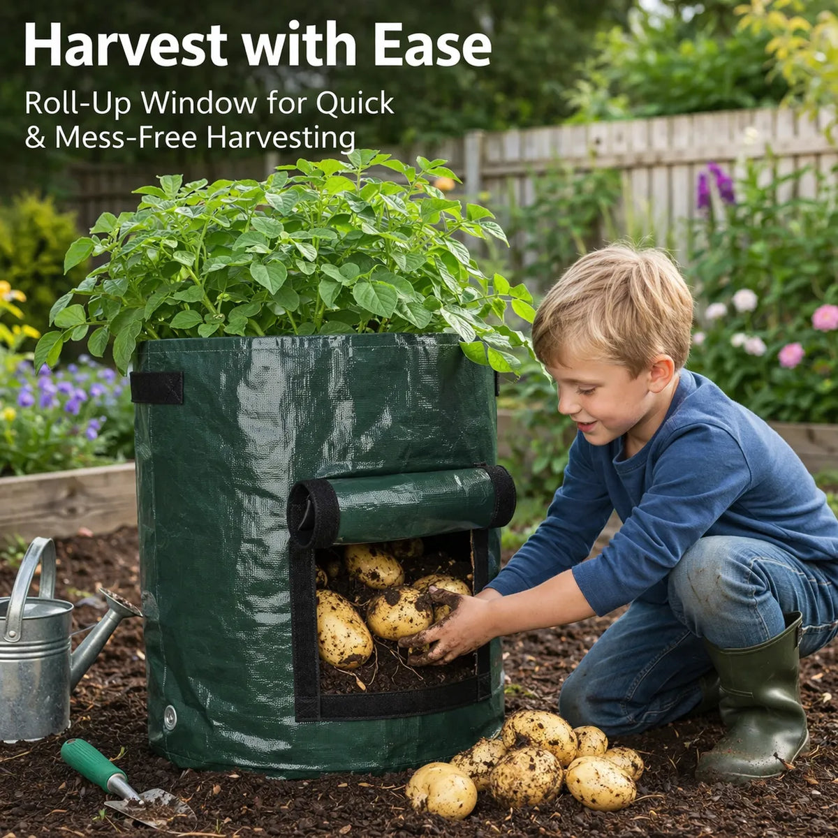 7-Gallon Plant Grow Bags with Easy Harvest Window, 2-Pack 🌱