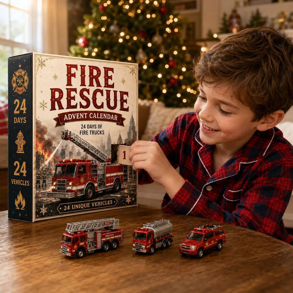 Vehicle Advent Calendar collection in a family setting