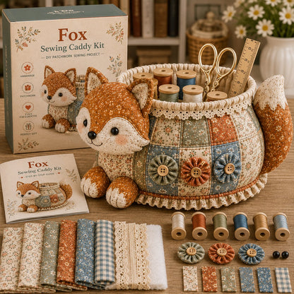 🧵 DIY Patchwork Animal Sewing Caddy Kit