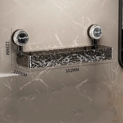 Clear Suction Cup Storage Holder ✨ – Rectangular Corrugated Organizer