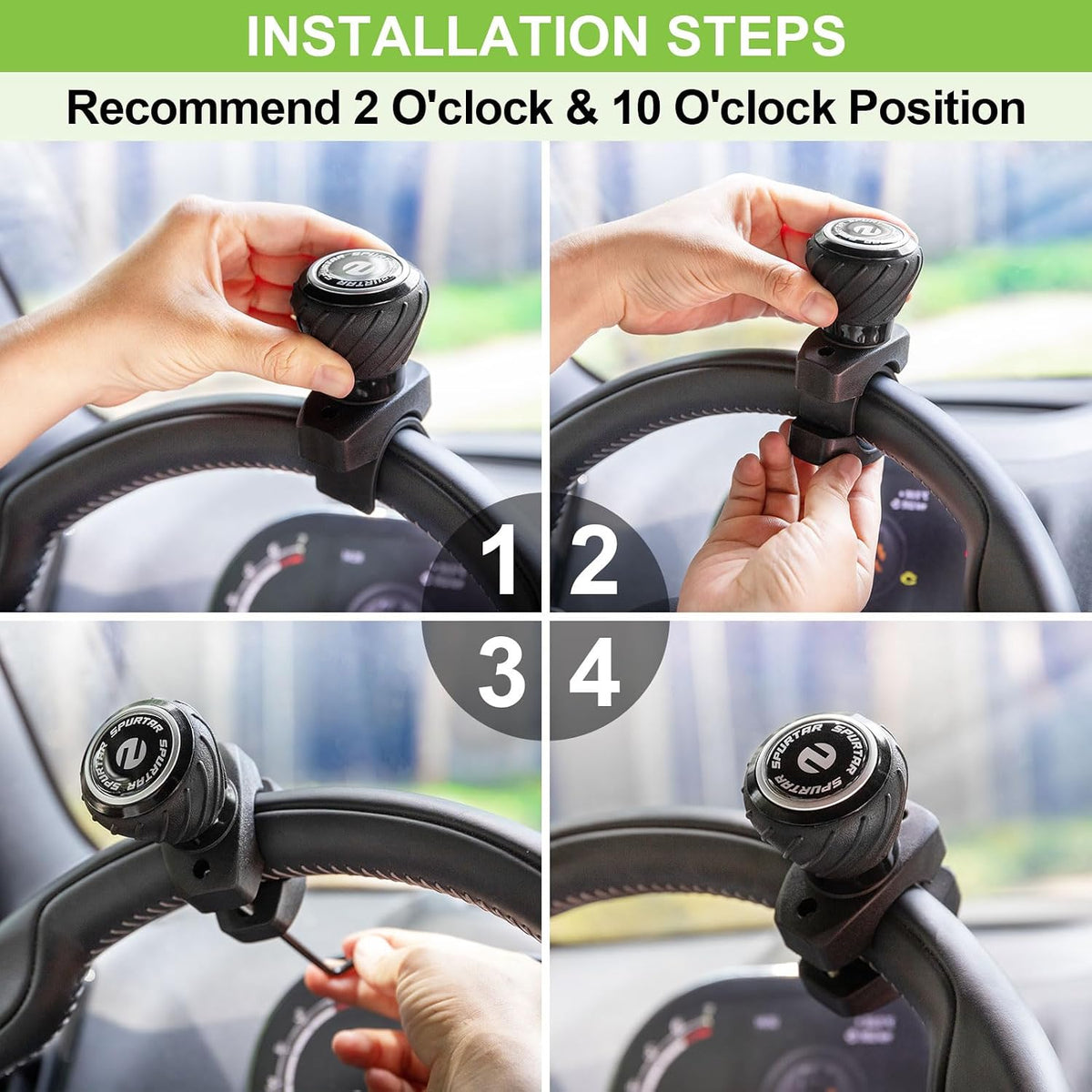 🚗 Universal Steering Wheel Spinner Knob – Easy One-Hand Control for Cars, Trucks & More