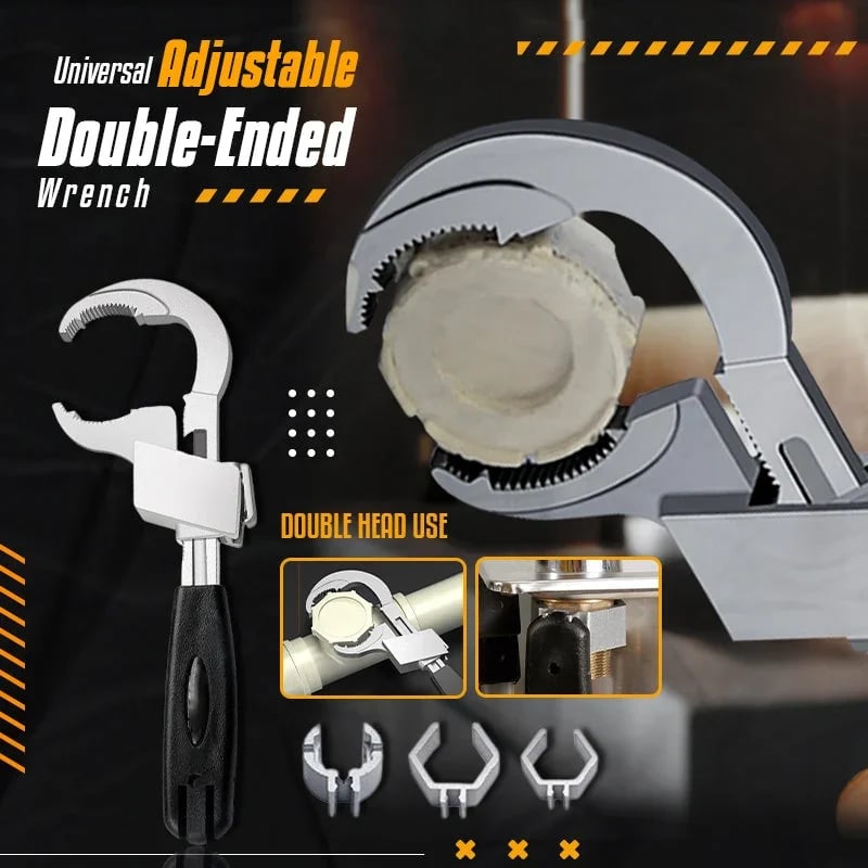 Double-Ended Universal Wrench 🔧 – Adjustable Multi-Use Repair Tool