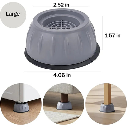 🧺 QuietGrip Washer Support Pads – 4-Piece Non-Slip Floor Protection Set