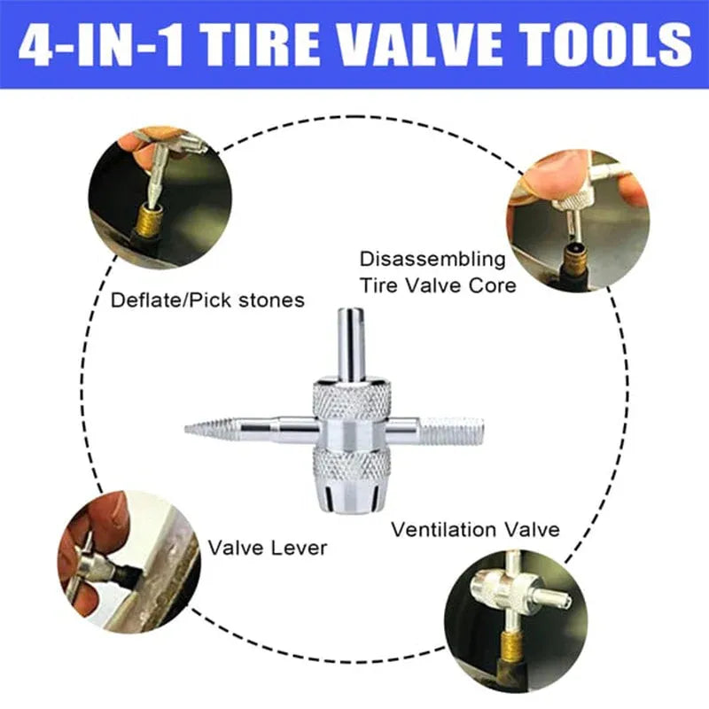 🛠️ 13-Piece Tire Valve Replacement Kit – Quick-Change Automotive Repair Tools