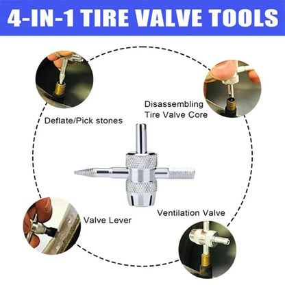 🛠️ 13-Piece Tire Valve Replacement Kit – Quick-Change Automotive Repair Tools