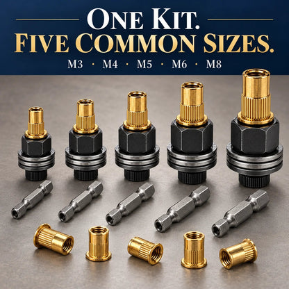 M3–M8 Rivet Nut Installation Kit 🔩 – Threaded Insert Tools & Refills