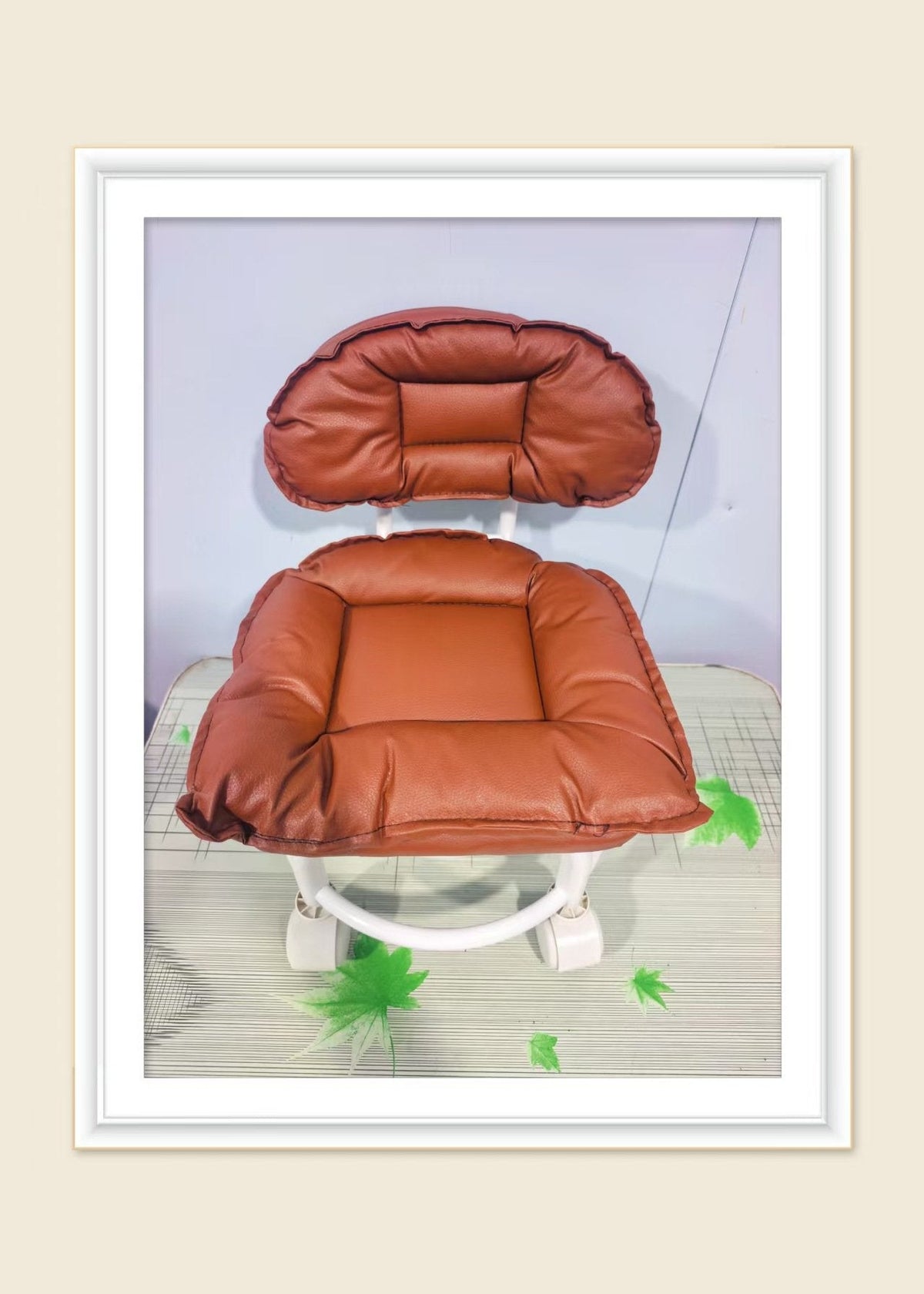 🛠️Ergonomic Rolling Work Stool with Back Support, Plush Seat & Whisper-Quiet Wheels ✨