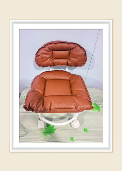 🛠️Ergonomic Rolling Work Stool with Back Support, Plush Seat & Whisper-Quiet Wheels ✨
