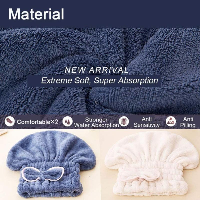 🧖‍♀️✨ 3PC Microfiber Hair Towel Caps – Ultra-Soft, Absorbent & Fast-Drying