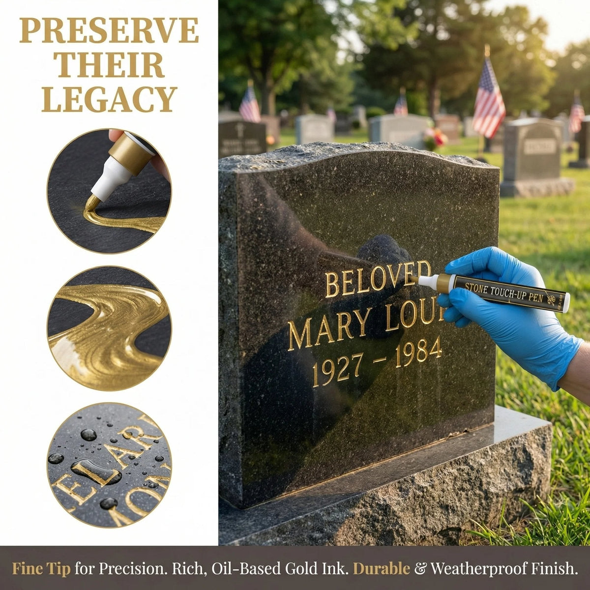 🪦 Precision Stone Carving Tools for Restoring Weathered Headstone Lettering