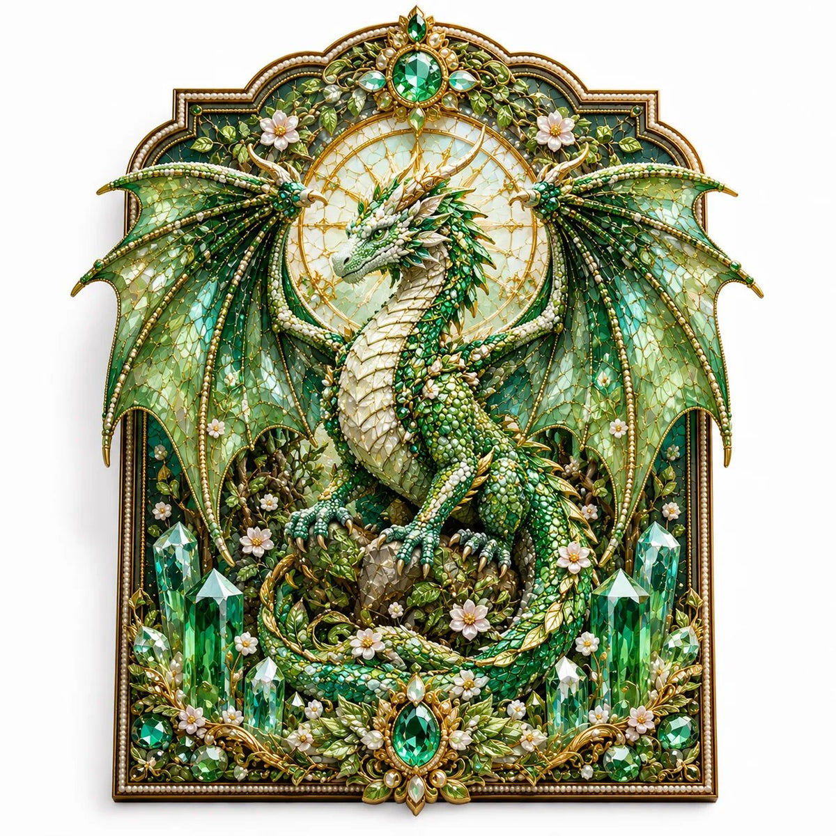🐉💎3D Lager På Lager Drake Diamantmålningskit, 5 Stilar Fantasykristall