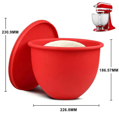 🥣 Food-Grade Silicone Mixer Bowl Liner – Reusable Kitchen Accessory in Red
