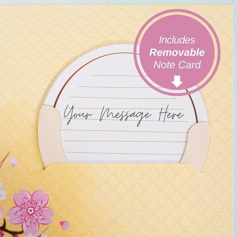 🌸 Forever Bloom Cherry Blossom Pop-Up Card with Personalized Love Message 💌 3D Keepsake Gift for Romantic Moments 🎁