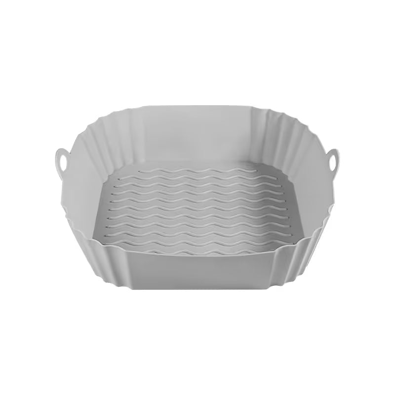 Reusable Air Fryer Silicone Liner 🍟 – 8" Nonstick Cooking Basket Insert