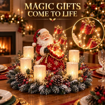 🎄 Glödande juldekoration med varmt, flamlöst ljus ✨🕯️