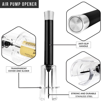 🔥Air Pump Cork Remover Wine Bottle Opener Set