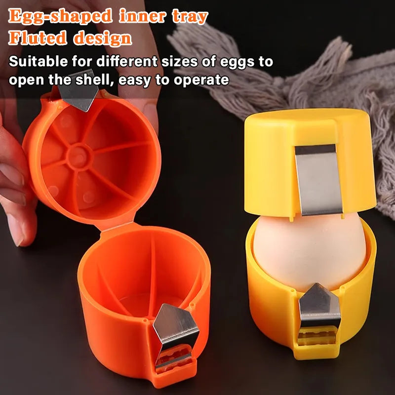 🥚 Easy-Grip Egg Opener – Bright Orange, Single Kitchen Tool