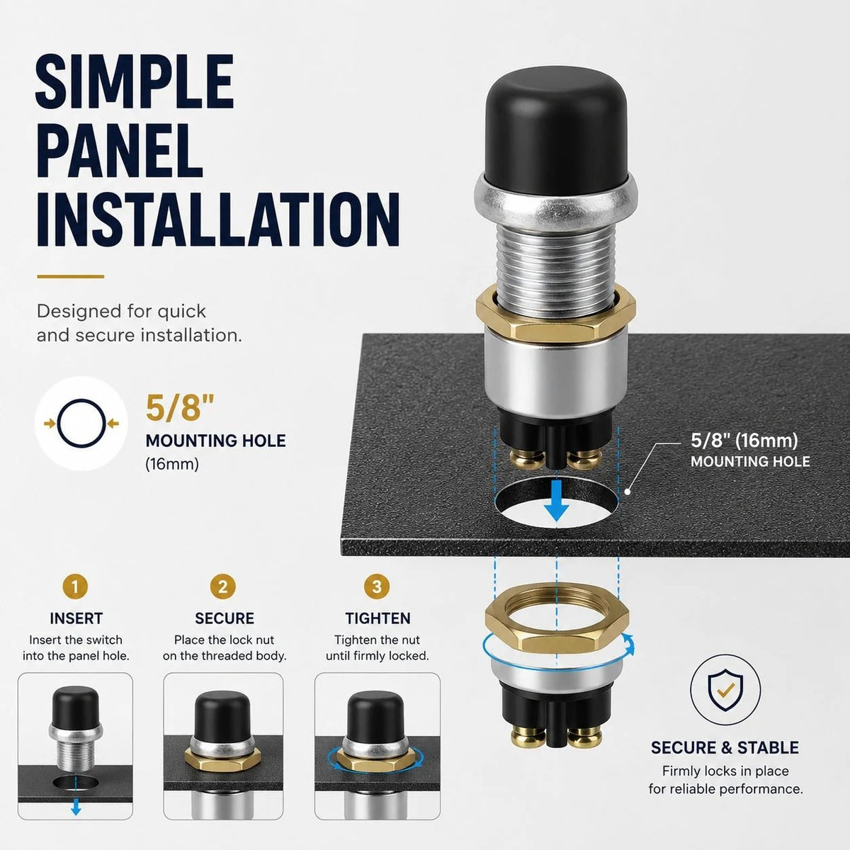 💯Heavy-Duty Engine Start Push Button Switch