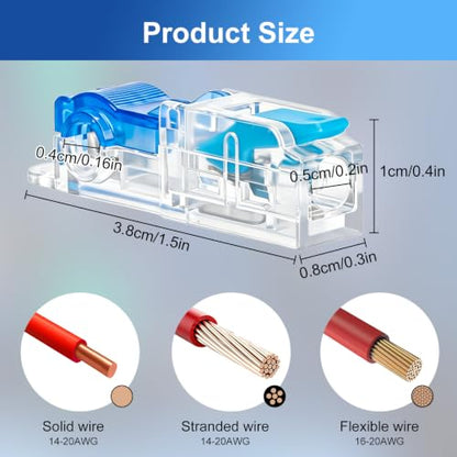 30-Pack T-Tap Wire Connectors ⚡ – 20–14 AWG Solderless Quick Splices
