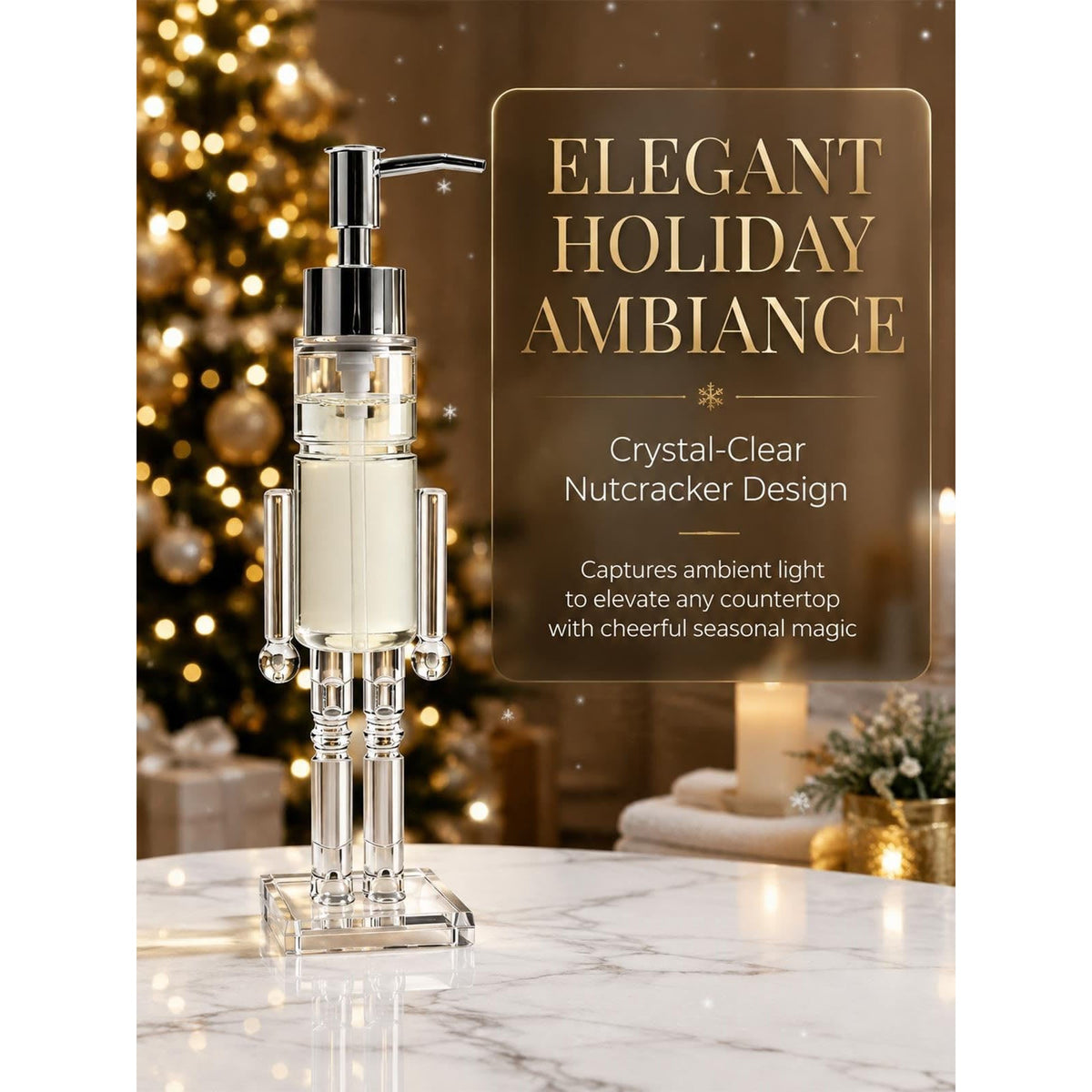 Christmas Character Soap Dispenser 🎄 – Festive Holiday Sink Decor