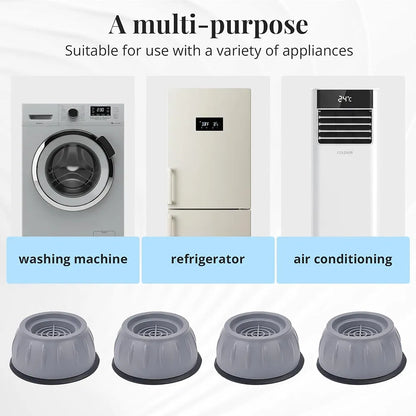 🧺 QuietGrip Washer Support Pads – 4-Piece Non-Slip Floor Protection Set
