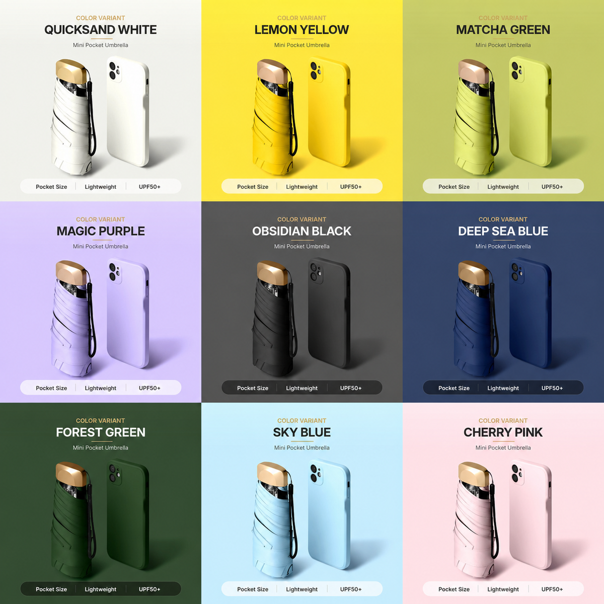 ☔ Pocket Capsule Umbrella – Compact 2-in-1 Rain & Sun Protection