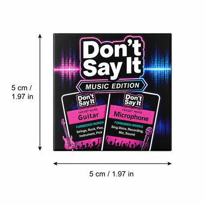 🎵 Don’t Say It! Music Edition – Fast-Paced Music Guessing Party Card Game 🎤