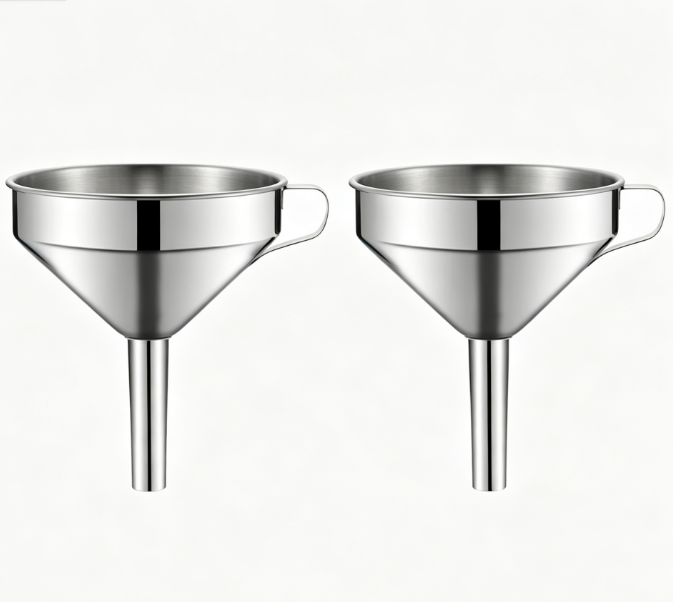 Stainless Steel Kitchen Funnel 🥄 – Easy Pouring & Straining