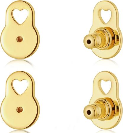 🔥18K Gold Plated Lobe Lifters for Heavy Earrings - Earring Backs for Droopy Ears