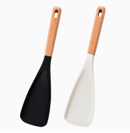 🍳✨ 2-in-1 Silicone Spatula Spoon – Stir, Flip, Scoop & Serve with One Tool