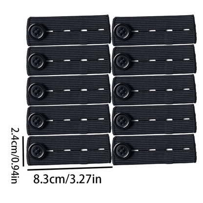 👖 Adjustable Elastic Waistband Button Extender – No-Sew Comfort for Jeans & Pants