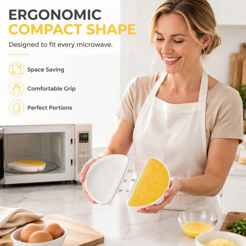 2-in-1 Breakfast Egg Cooker 🍳 – Omelet Maker & Egg Cup